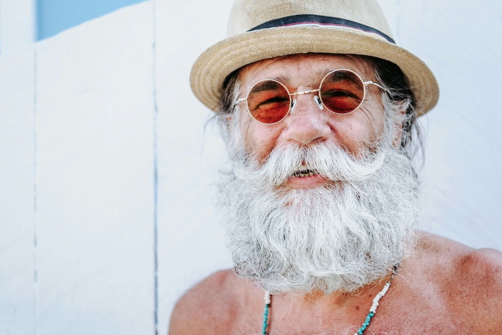 Happy elderly man enjoying retirement lifestyle